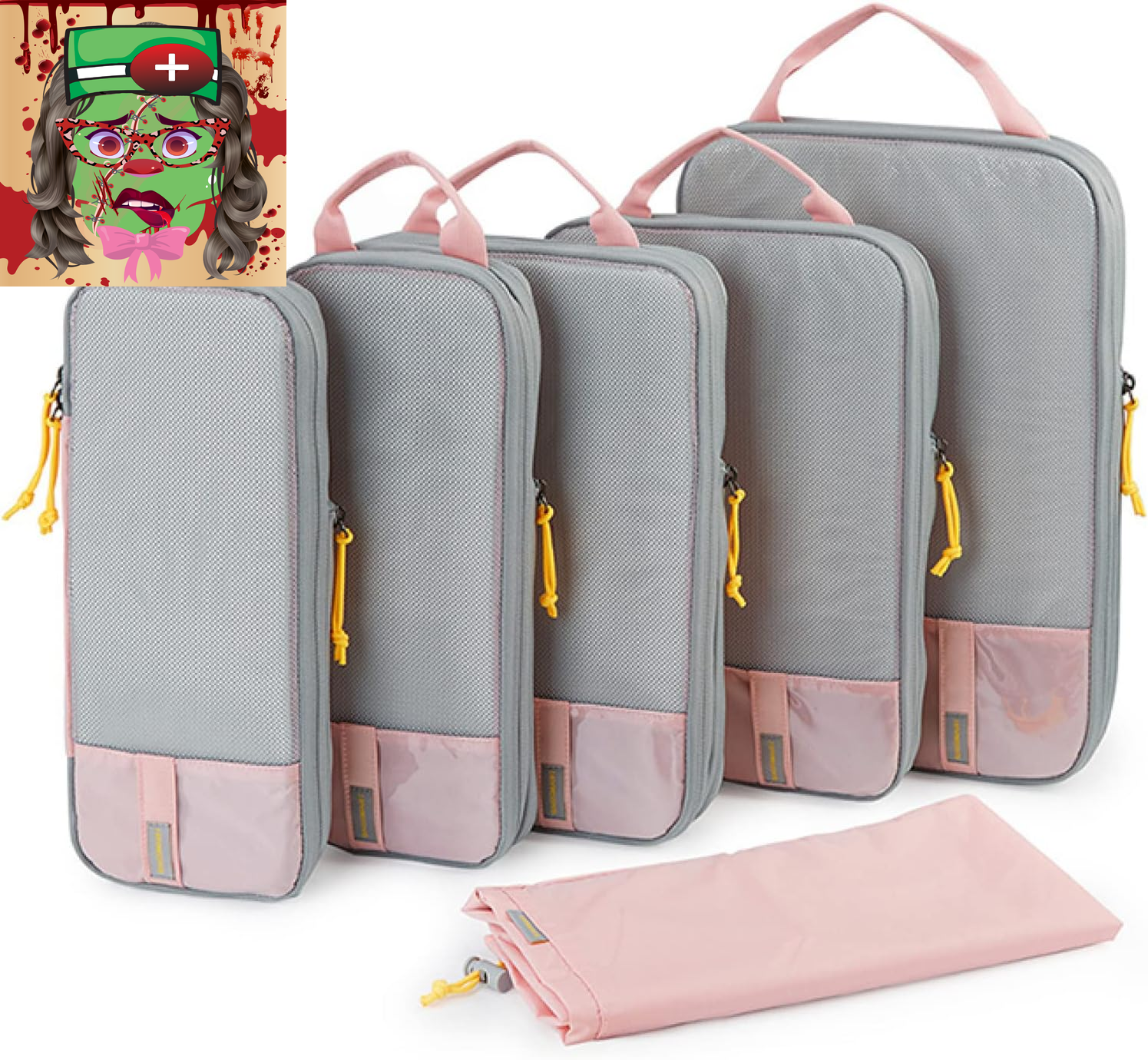 6 Set/4 Set/2 Set Compression Packing Cubes for Travel, Lightweight Vacation