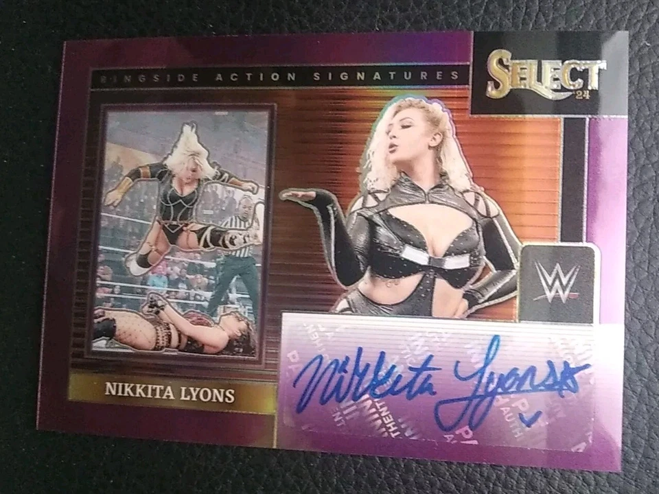 2024 WWE Select Nikkita Lyons Purple Ringside Action Auto /35 - Image 3 of 4