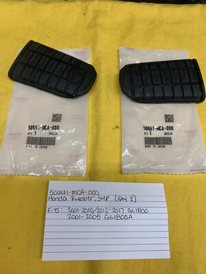 NEW OEM HONDA Footrest Rubbers GL1800 GOLDWING GL1800A (50661-MCA-000)