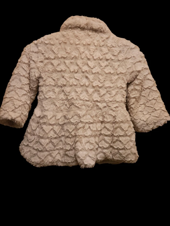 Juicy Couture искусственного меха белый плюшевый пальто куртка девочек 4T мягкий пушистый - Изображение 2 из 4