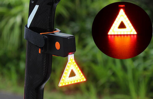 Zacro modes multi-éclairage lumière vélo USB charge vélo flash triangle arrière - Photo 1/1