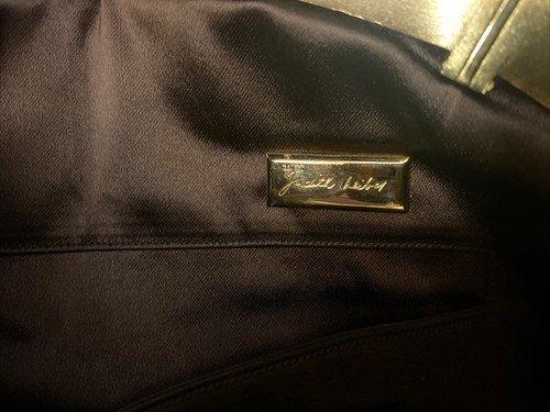 RARE Vintage Judith Leiber Clutch Handbag With Antler Trim/ Brown Suede ๐ - Picture 5 of 7