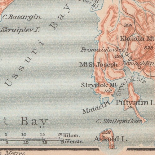 VLADIVOSTOK 1914 ORIGINAL Map City ANTIQUE RUSSIA Россия Владивосток - Picture 9 of 11
