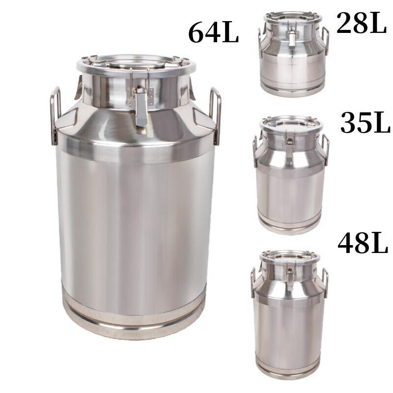 Misney® Edelstahl Milchkanne Milchkrug Milch Transportkanne Milchbehälter 28-64L