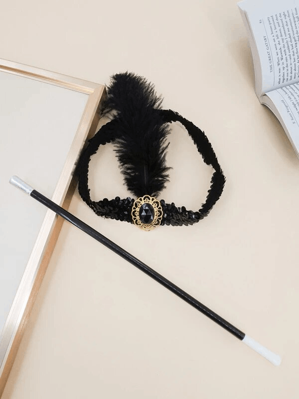 ❤️✨ 5PCS 1920s Red Accessories Flapper Great Gatsby Retro Costume Set NEW Amazon.com: SWEETV 1920s Great Gatsby Accessories Set for  main image 2