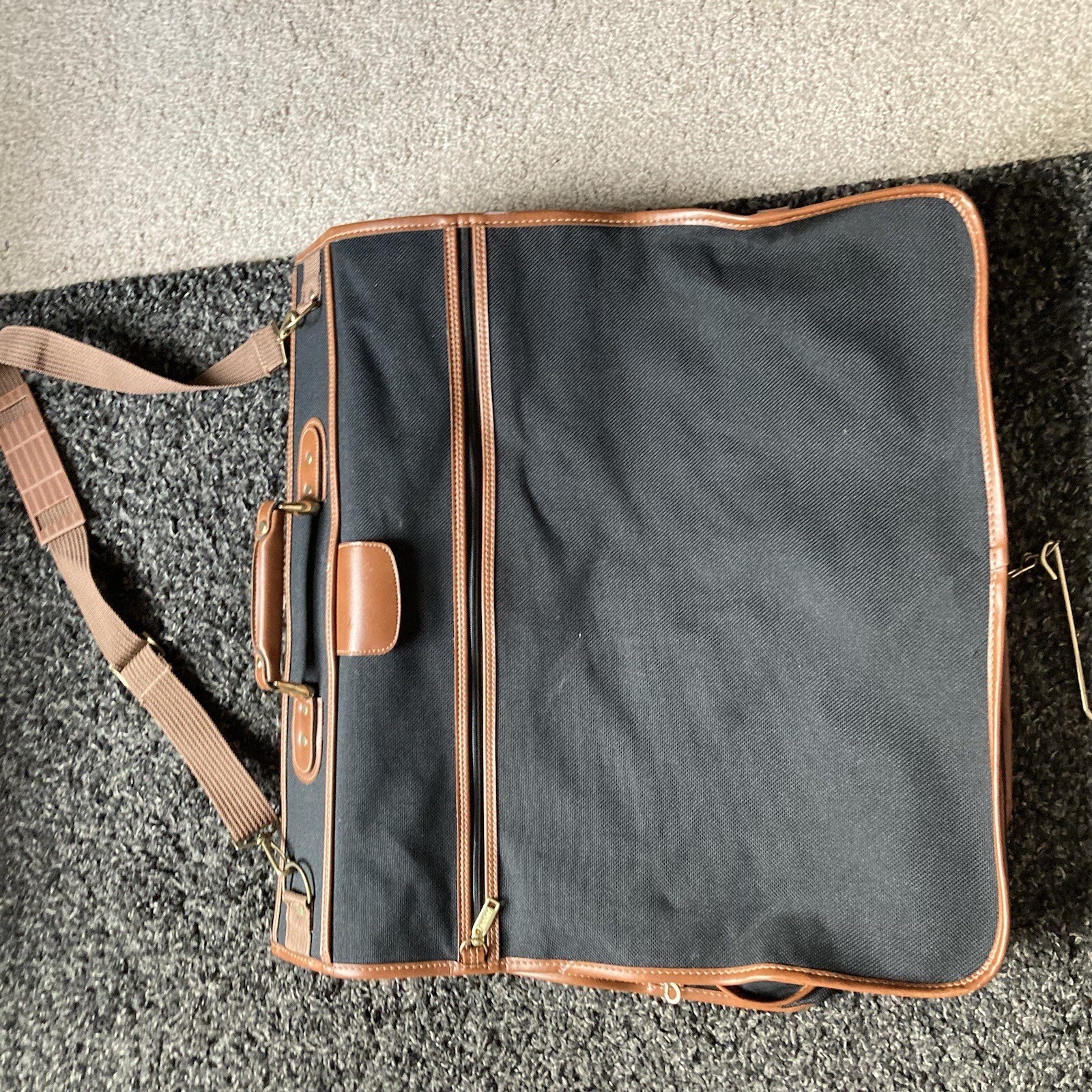 Antler Black & Brown Suit Carrier Garment Bag Hold All Travel eBay