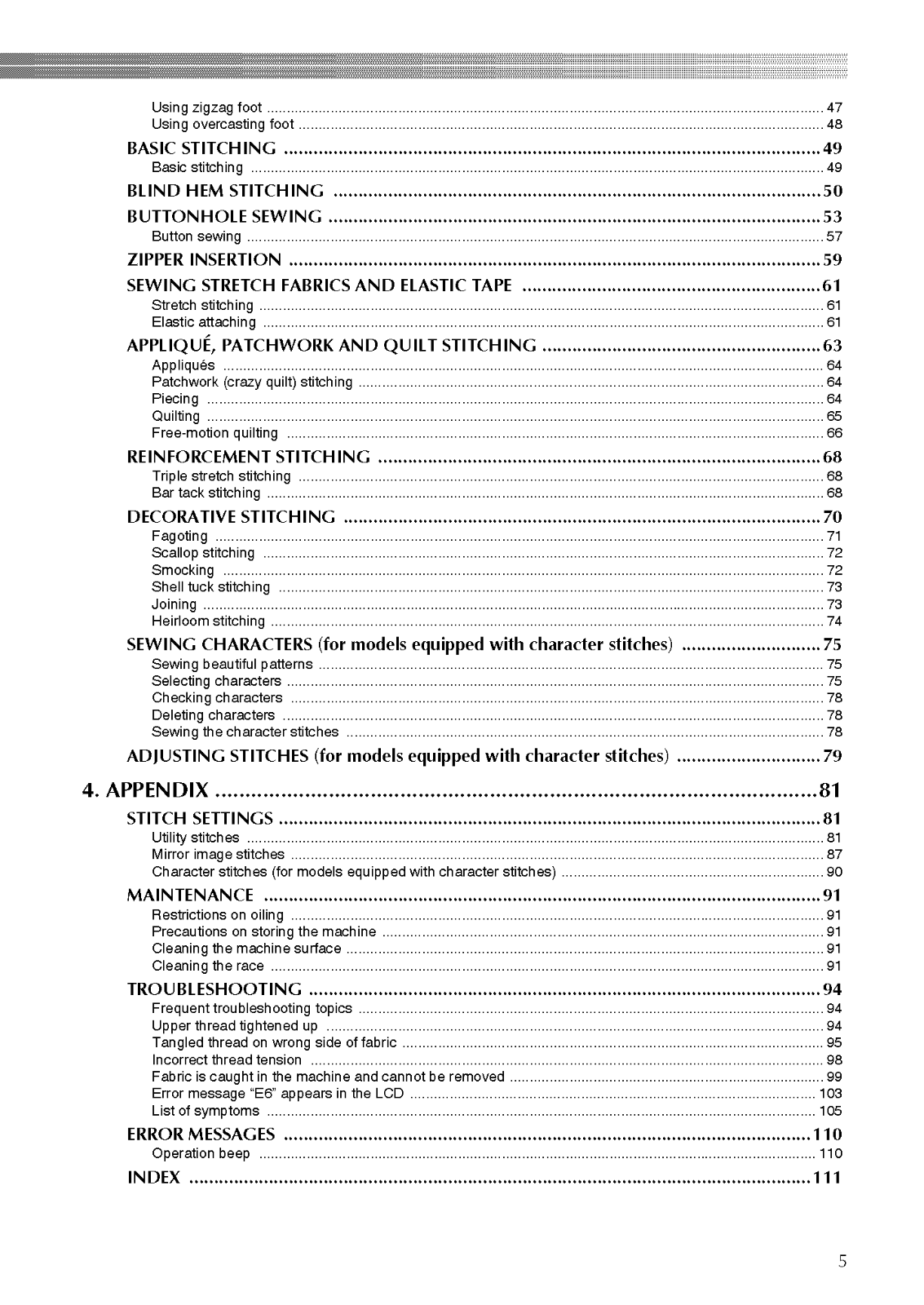 Brother DZ2750 Sewing Manual User Guide Instructions Coil Bound 116 ...