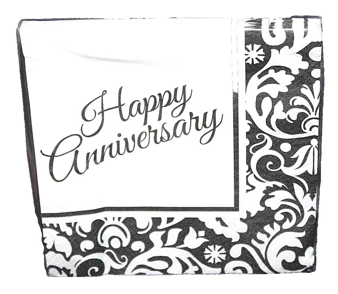 Aniversario Servilletas De Fiesta Blanco