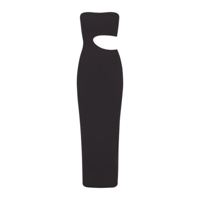 SKIMS Cut Out Long Dress | Onyx | Black | Fits Everybody | 2XL | 2X-Large | Women's