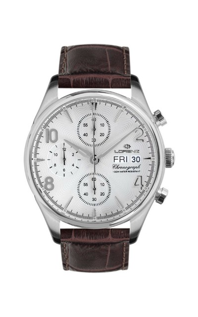 Orologio Uomo Lorenz Chrono Classico Cronografo Day Date acciaio Cinturino  Pelle | Acquisti Online su eBay