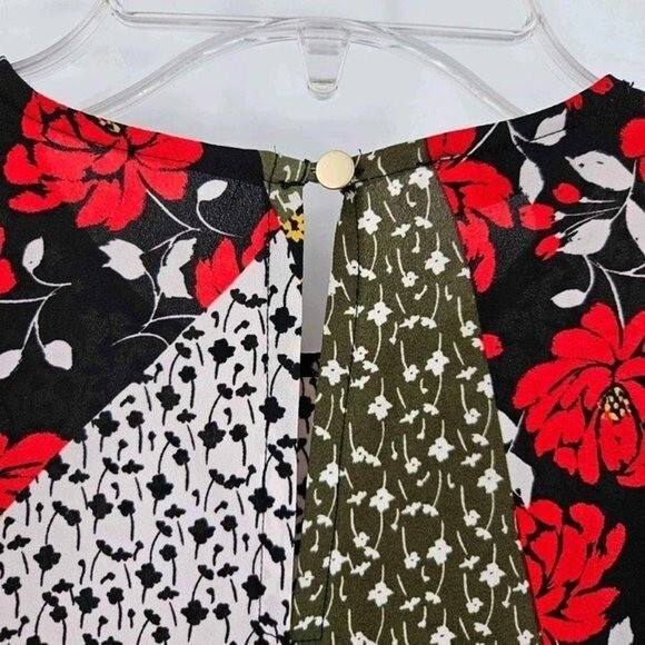 Libby Edelman Floral Patchwork Lined Flowy Dress … - image 3