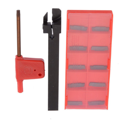MGEHR1010-1.5 + MGMN150-G BP9030 10pcs CNC Grooving Cut-Off Holder 1.5 mm Width