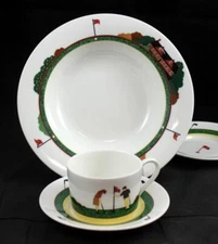Christopher Stuart Fairway Lot of 1 Rim Soup Bowl 1 Cup and Saucer Set 1 Saucer