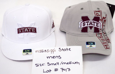 adidas Men's Mississippi State Bulldogs Flex Hat Sample Lot Small/Medium