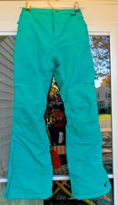 LANDS' END- Unisex Med-10S Insulated  Reinforced Ski/Snow pants in Teal Green