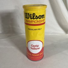 Sealed Vtg Wilson Championship Tennis Balls Regular Felt Optic Yellow