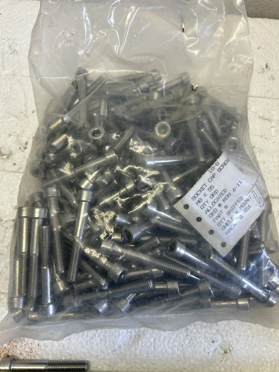 M8 X 55 Hex Cap Bolts Rdx A2-70 / Screws, A2 Stainless Steel, 2.5