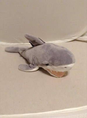 Discovery Stuffed Shark Week Shark ''Hear Me Attach!'' Gray & White 15 Inches Long