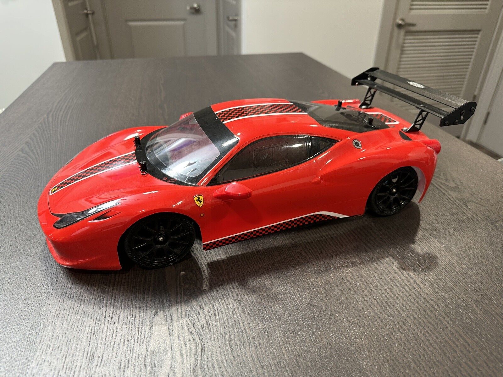 Rare Tamiya 1/10 Ferrari 458 Challenge Radio Control Body With Lights TT01  TT02