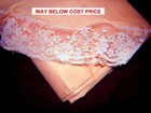 NEW US 66 x 86 OVAL Lace Edge TABLECLOTH Poly/Cotton/60% OFF - REG. $45 - $11.50
