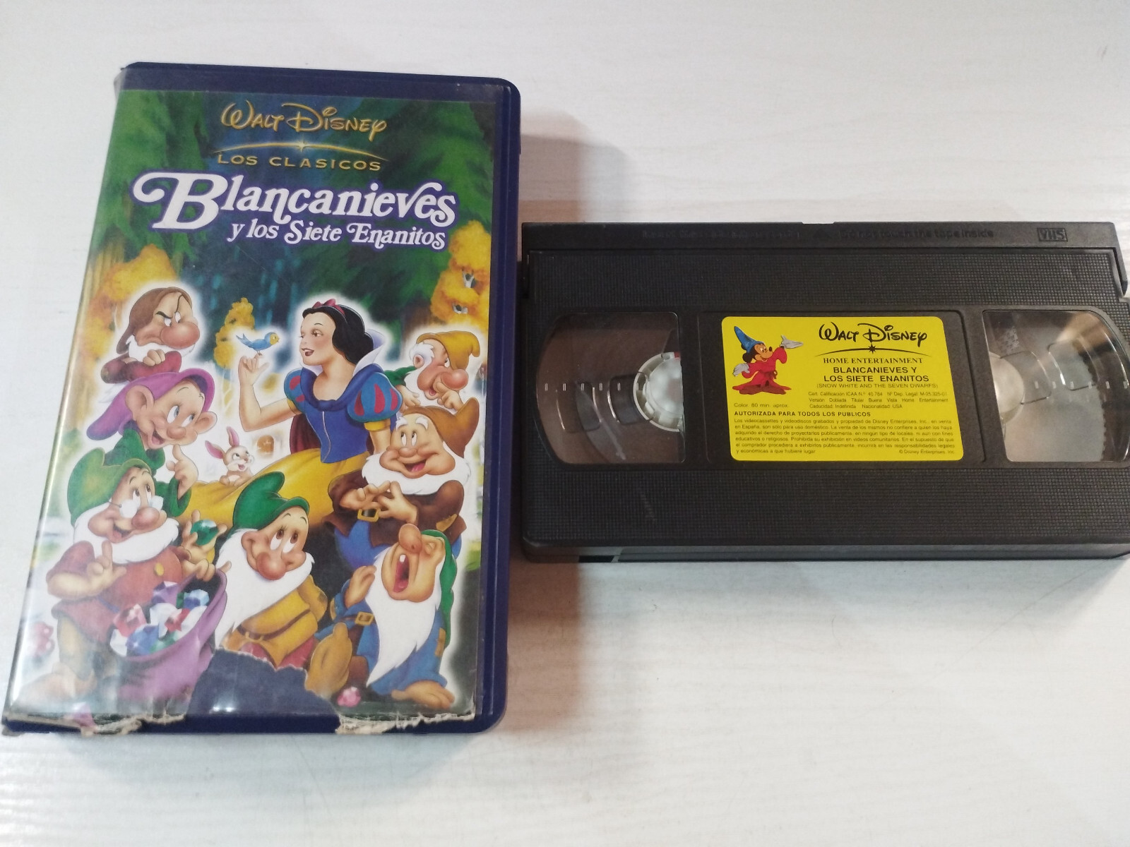 Blancanieves Y Los Siete Enanitos Vhs Los Clasicos De WALT DISNEY 2001
