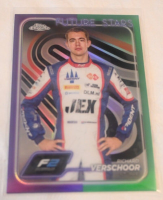 2024 Topps Chrome F1 Racing Purple & Green Future Stars Richard Verschoor #37!