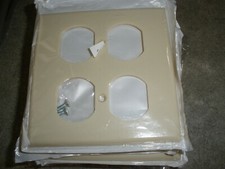 NEW Lot of 13 Beige 4 Hold Plug Outlet Plate Covers