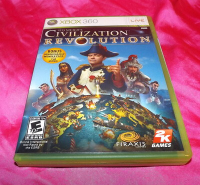   MICROSOFT XBOX 360 SID MEYERS CIVILIZATION REVOLUTION GAME & MANUAL COMPLETE