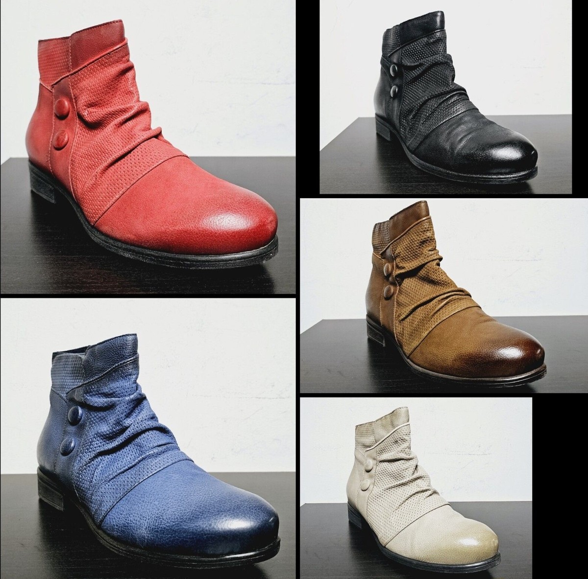 Miz Mooz Leather Ankle Boots - Sallie - Choose Color/Size/Width