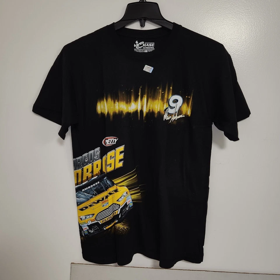Camisa para hombre Marcos Ambrose #9 negra camber, talla grande Foto 2 de 4