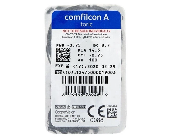 Biofinity Toric Kontaktlinse - Einzellinse - gewünschte Werte einfach angeben