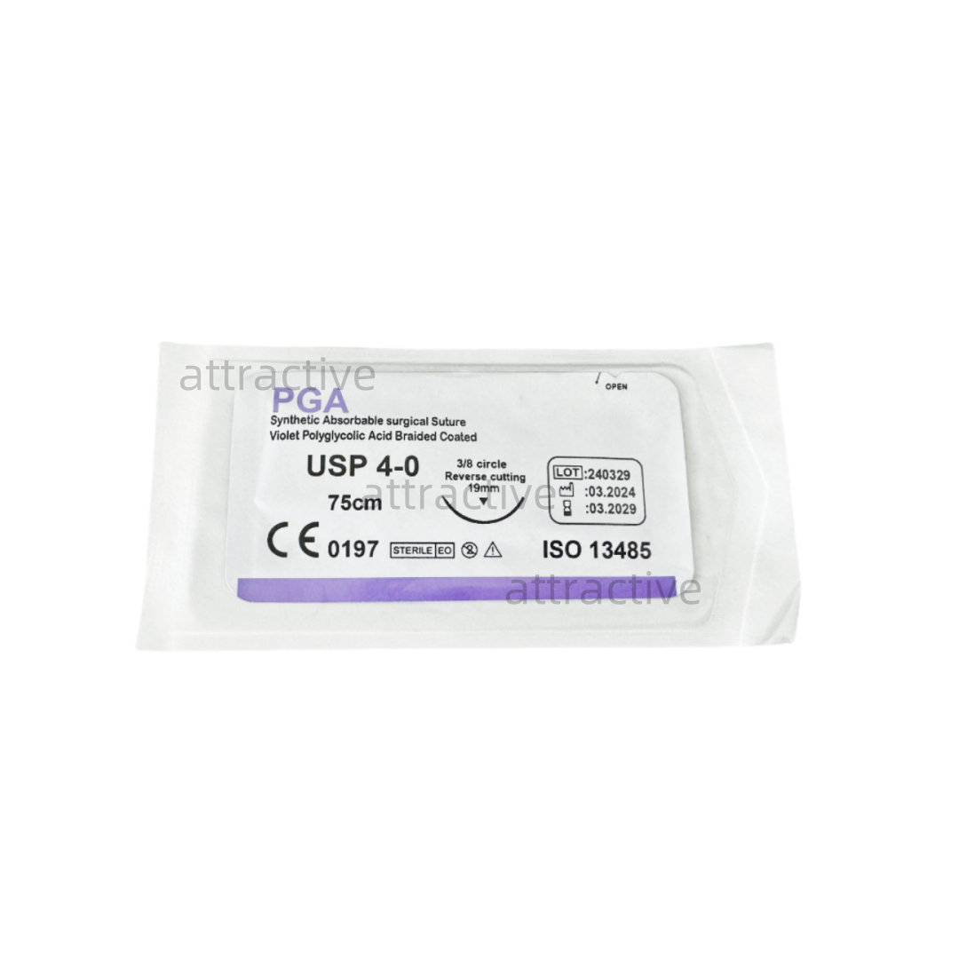 15 Pezzi Suture Pratiche PGA Sintetiche 4/0 Viola Con Ago &ndash; Per Studenti