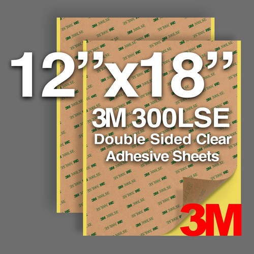 Pack 2 Sheets 12 x18 Clear Super Sticky Double Sided Adhesive 3M pack-2-sheets-12-x18-clear-super-sticky-double-sided-adhesive-3m
