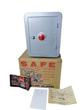 Cassaforte giocattolo per bambini Bellevue combinazione metallo vintage anni 60 serratura 2 numeri con scatola