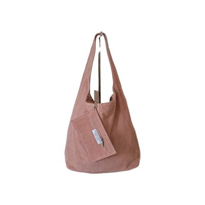 Handgefertigte Hobo Tasche aus Wildleder. Made In Italy. 