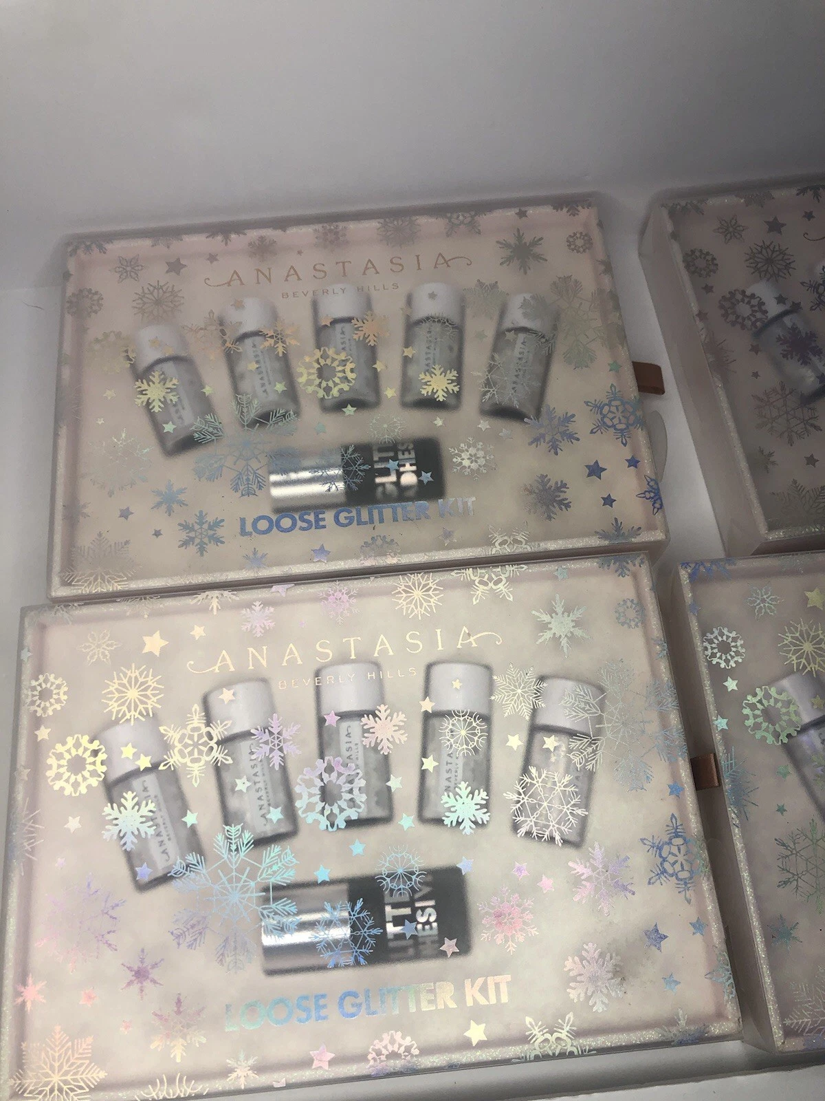 Lot 4 Anastasia Beverly Hills Loose Glitter Kit adhesive Set Winter Collection