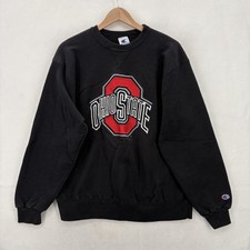 Vintage Ohio State Buckeyes Sweatshirt Mens Large Black NCAA Champion 90s VTG