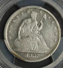 1867 S PCGS Genuine - VG Details Seated Liberty Seated Half Dollar