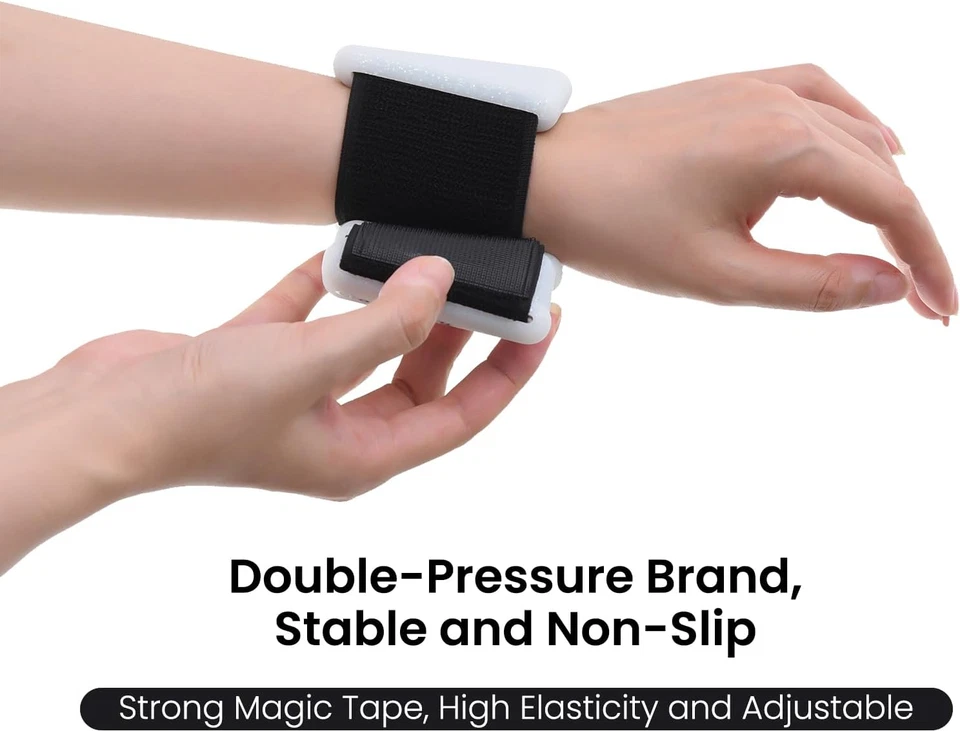 Pesas de muñeca ajustables portátiles para mujer y hombre - Pesas de tobillo, juego de 2 Foto 3 de 4