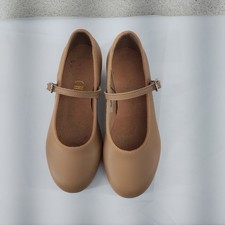 Bloch Tap Shoes Womens 12.5 Tan Mary Jane Techno Tap Leather Sole Dance Studio