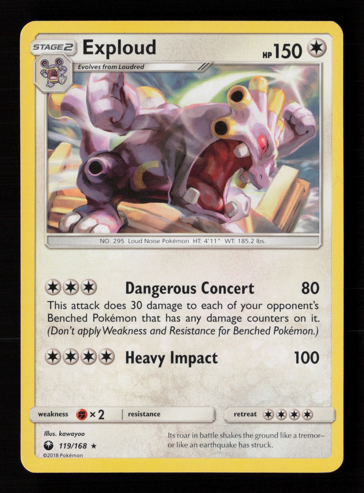 Exploud 119/168 Celestial Storm Pokemon Card -B3