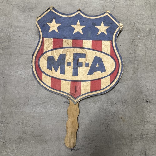 Vintage Advertising Hand Paddle Fan MFA Gas Oil Sign Paper Scheer ...