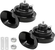 Super Loud Train Horns, 2PCS 12V Waterproof Durable Vehicle Air E Color: Black