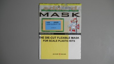 Eduard die cut flexible mask for 1/32 Hunter FGA.9/Mk.58 Revell kit #JX025