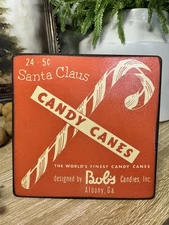 Vintage Inspired Candy Cane Advertisement Sign HANDMADE