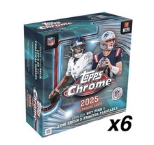 LOT OF 6 Topps Chrome Football 2025 Mega Box - PRESALE ORDER CONFIRMED 6x