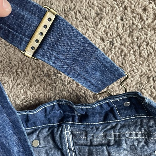 Key Imperial Overalls Mens 42X30 Blue Bib Coveralls Denim Carpenter Utility - Picture 21 of 24