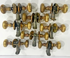 VINTAGE EASTLAKE STYLE FANCY BRASS MORTISE LOCK PARTS RESTORE LOCK SET