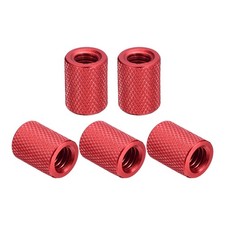 20Pcs Knurled Thumb Nut, 1/4"-20x15mm Pass Hole Nut Aluminum Alloy, Dark Red