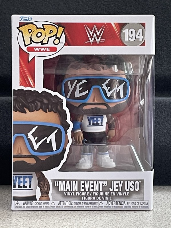 Funko POP! WWE Main Event Jey Uso #194. Brand New With Minor Box Damage